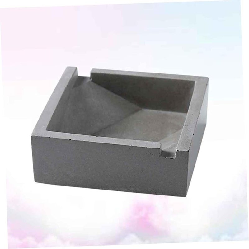 مطفأة سجائر إسمنتية جرة ديكور منزل صناعي أنيق للاستخدام الداخلي والخارجي هدية فريدة للمدخنين - Image 2